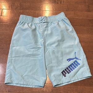 Puma Boys Light Blue Swim Trunks